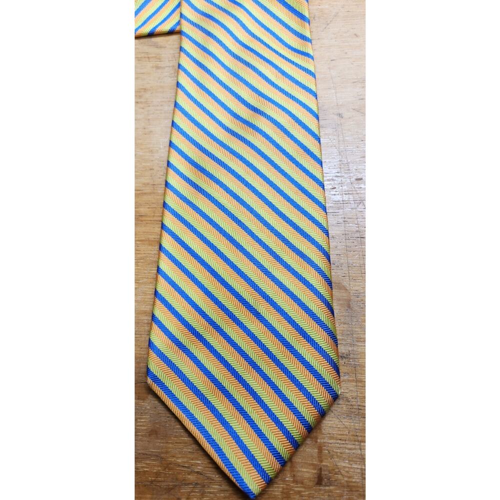 Carrot & Gibbs Mens‎ Multicolor Striped Repp Tie, Boulder CO 4"x58"